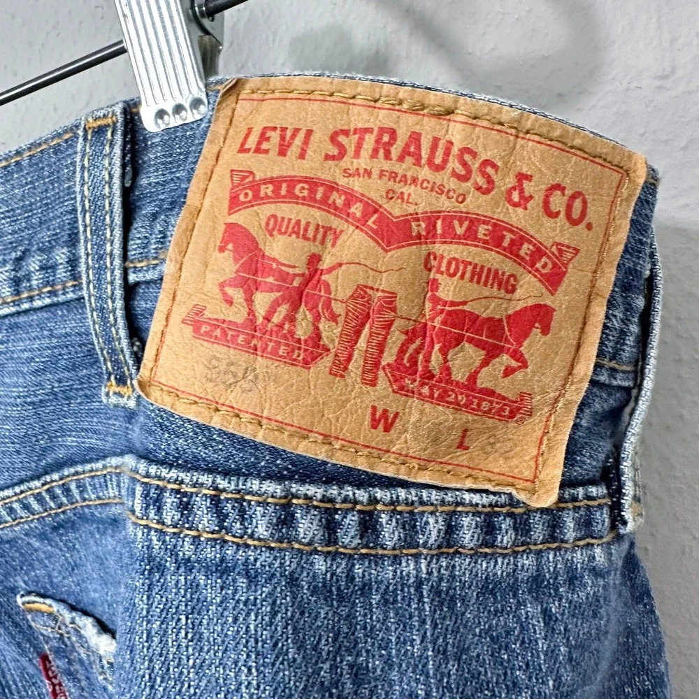 Levi's 559 Relaxed Straight Jeans Mens 44x32 Blue Medium‎ Wash Denim Cotton